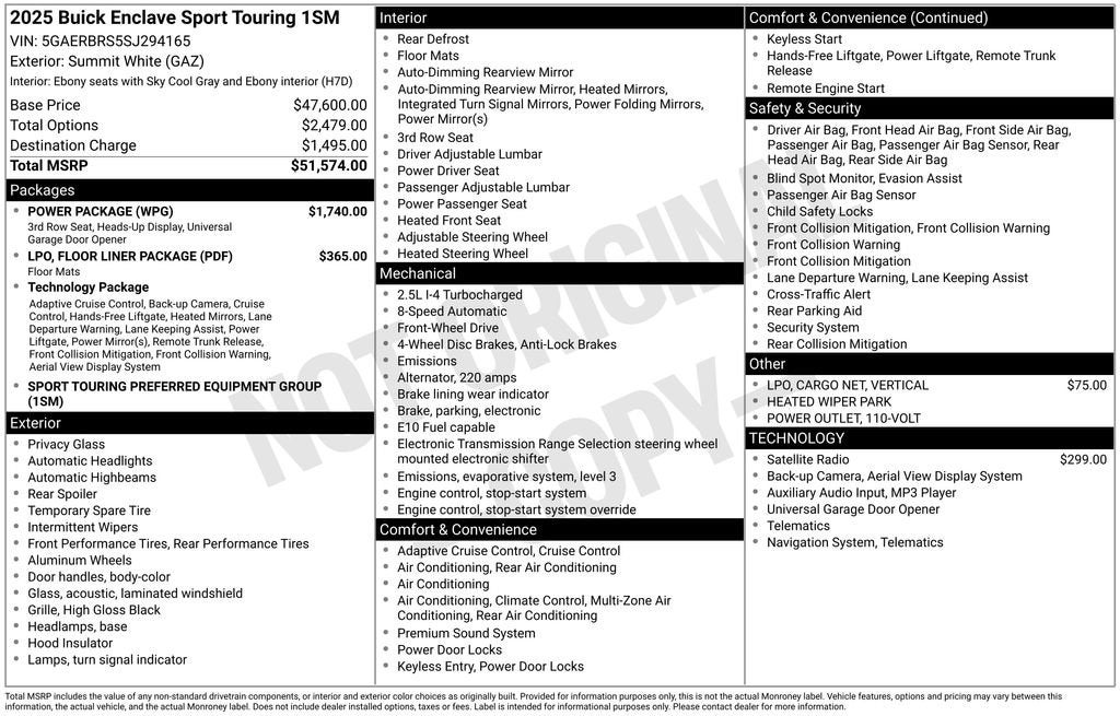 2025 Buick Enclave Sport Touring