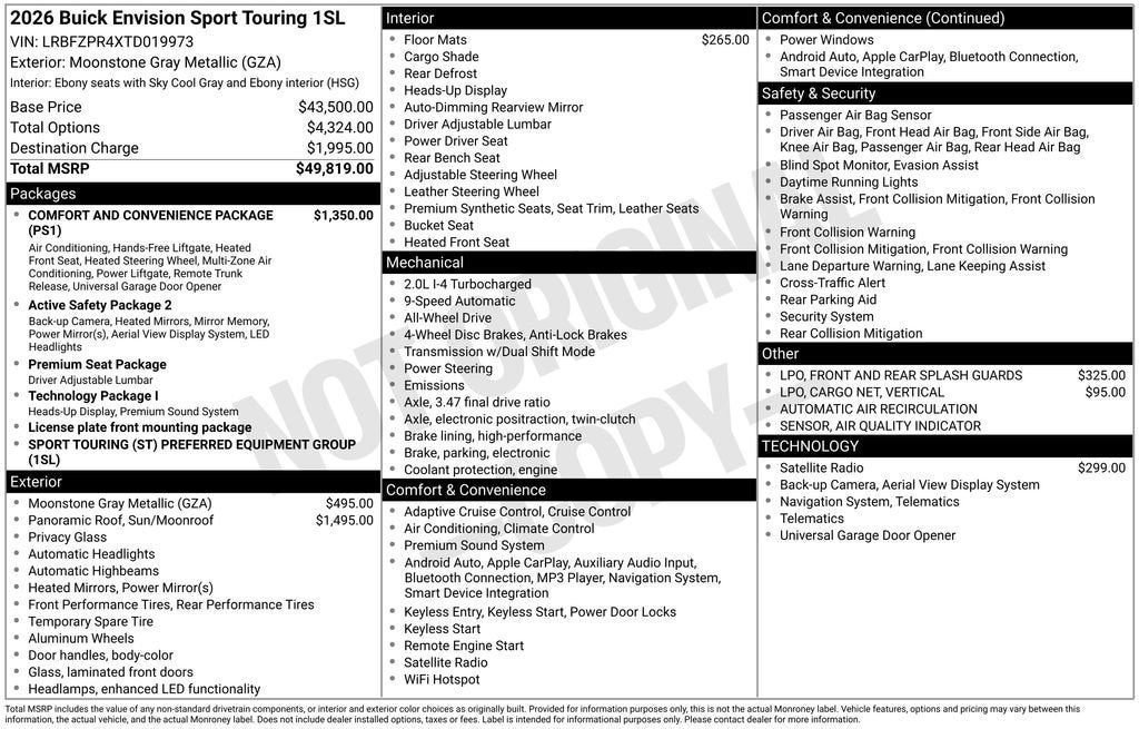 2026 Buick Envision Sport Touring